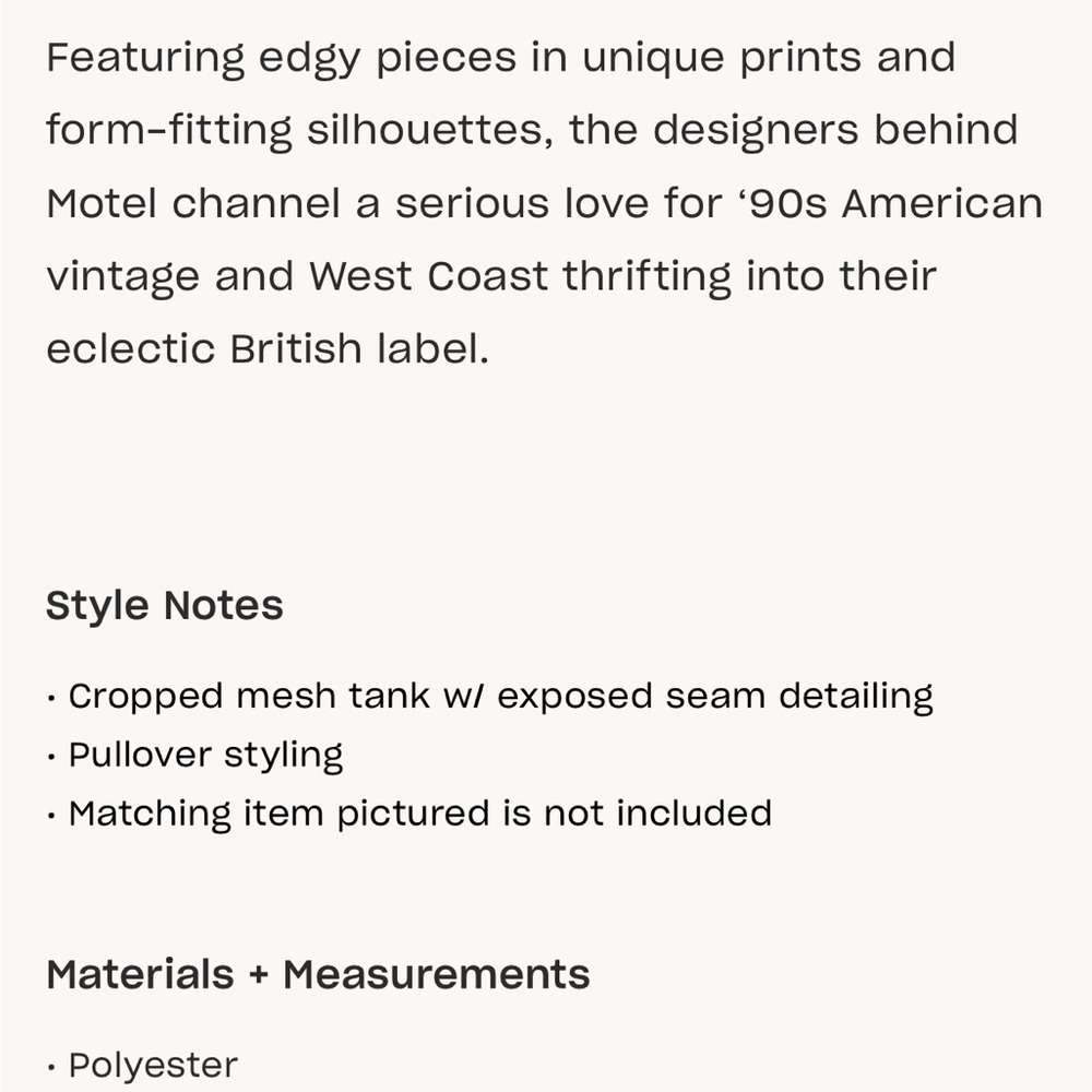 Motel Barika Mesh Tank - Picture 8 of 10